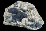 Blue-Green Fluorite on Quartz - China #114018-4